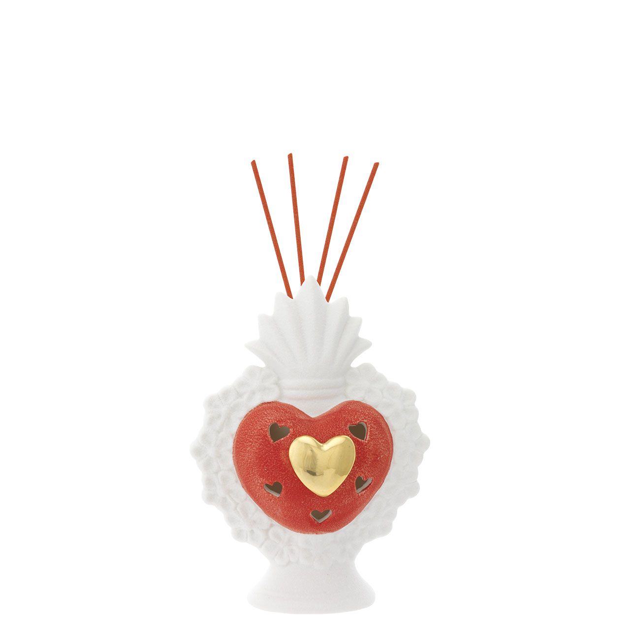 SACRO CUORE DIFFUSORE CON LED BIANCO & ROSSO H. 19